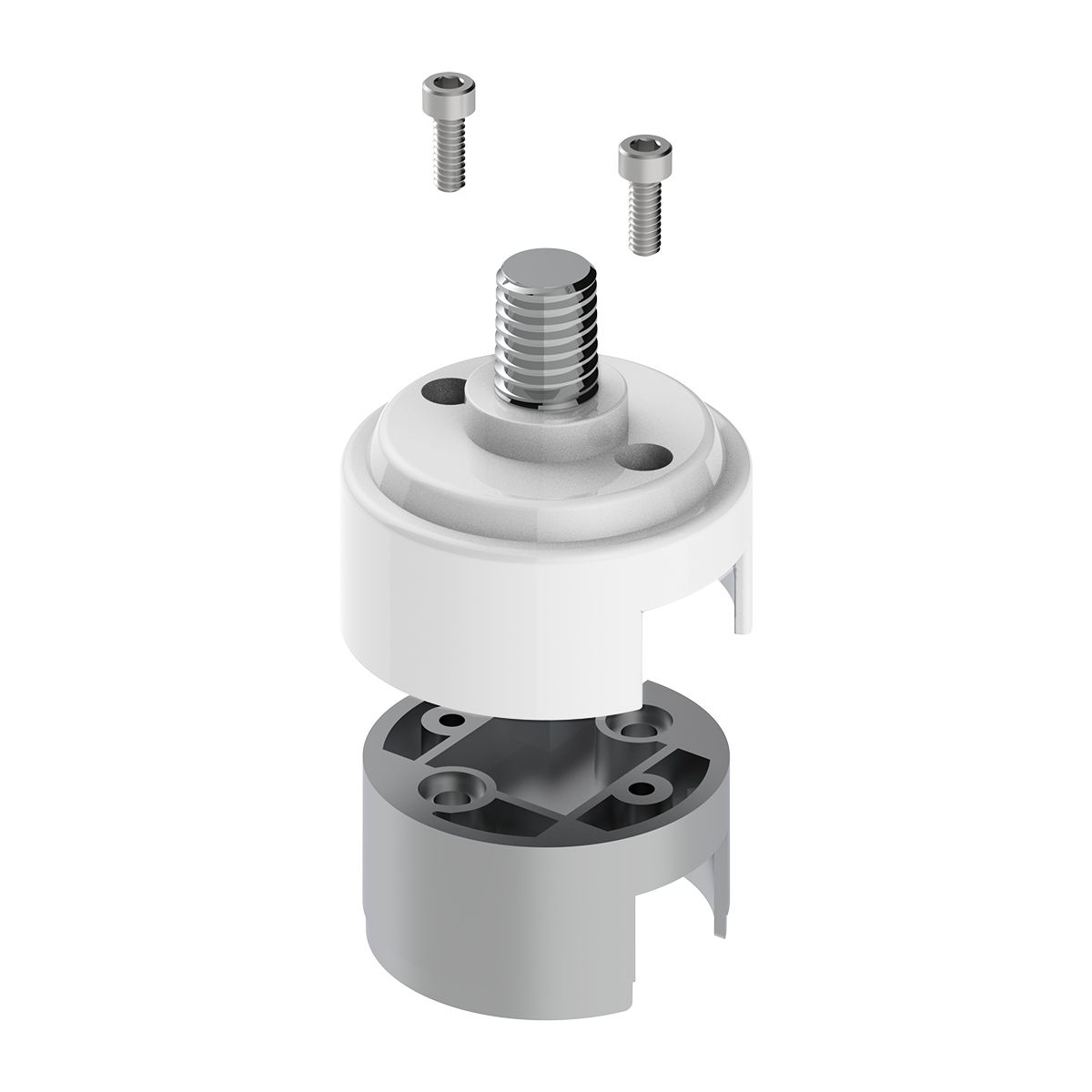 1/2"-13 Thread-On Shift Knob Mounting Adapter For Eaton Fuller Style 13/15/18 Shifter - Pearl White (Bulk) - Thumbnail 4