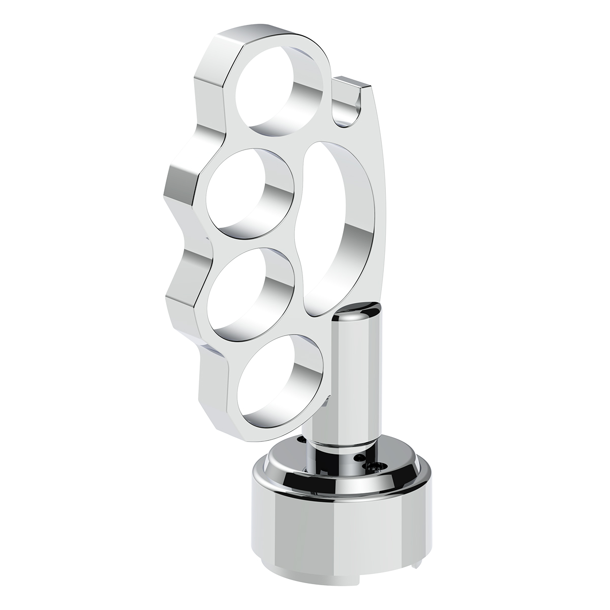 Thread-On Knuckle Gearshift Knob With Chrome 9/10 Speed Adapter - Chrome - Thumbnail 2