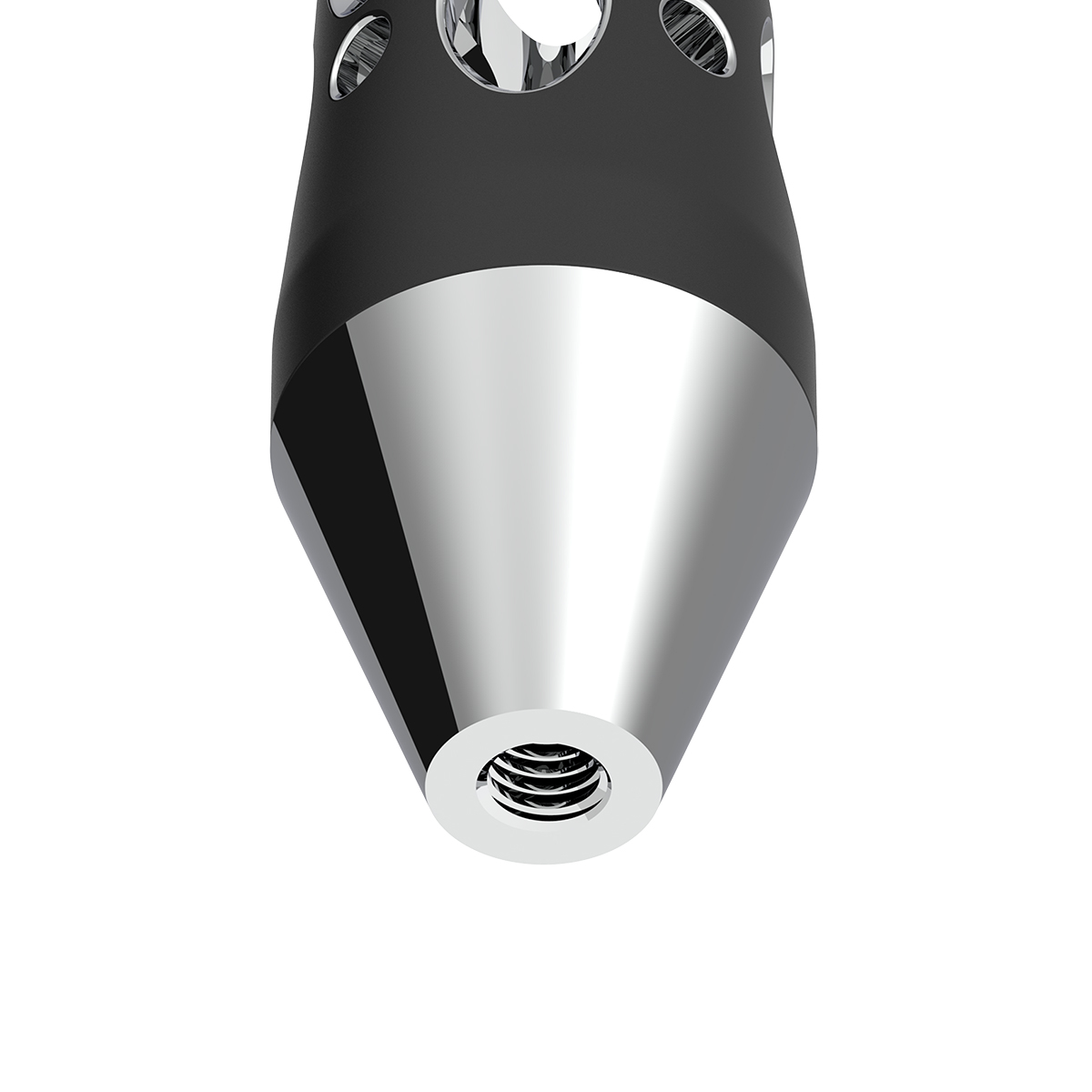 Daytona Style Spike Grip Handle With Beer Tap Adapter - Black - Thumbnail 3