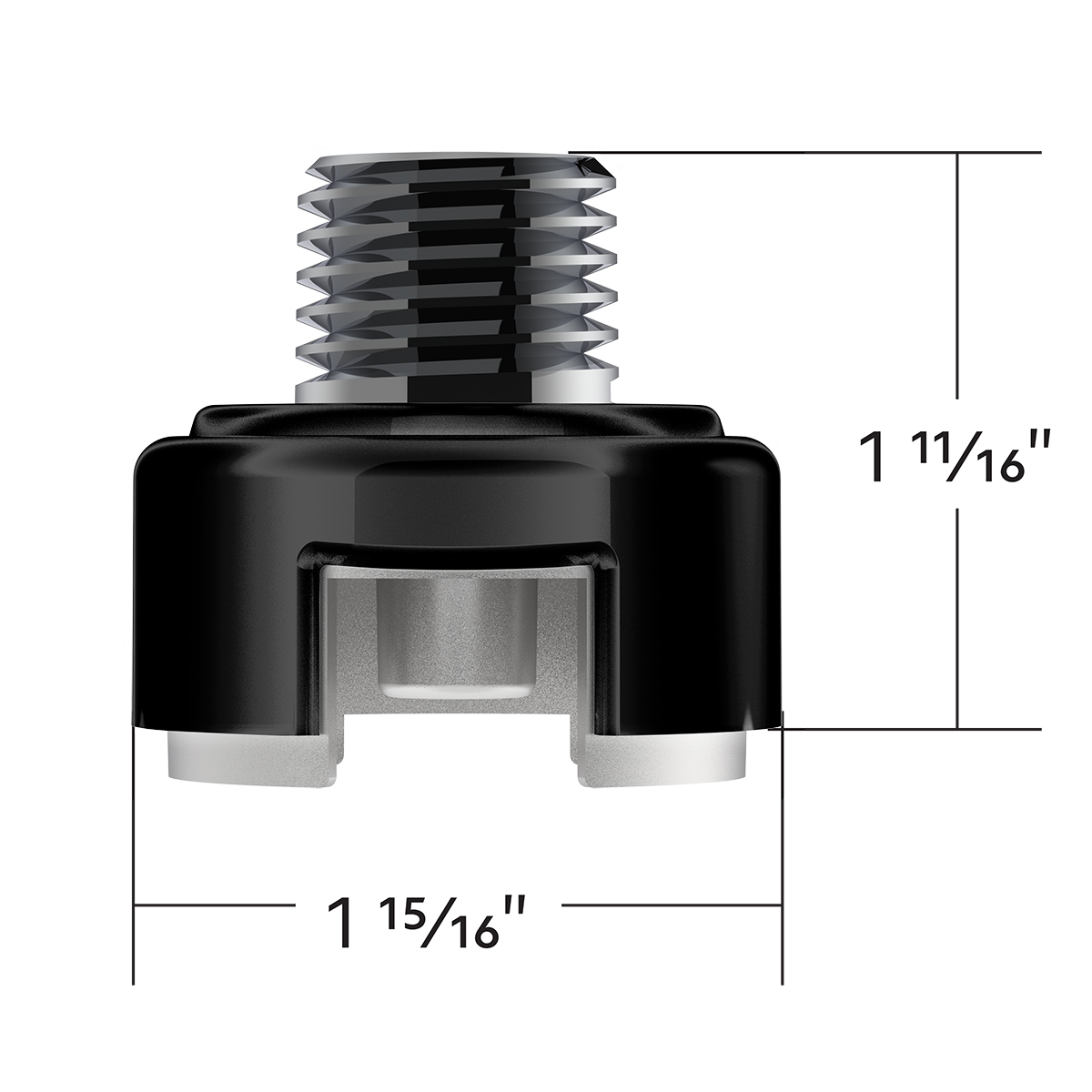 M30X3.5 Thread-On Shift Knob Mounting Adapter For Eaton Fuller Style 13/15/18 Shifter - Candy Black - Thumbnail 5