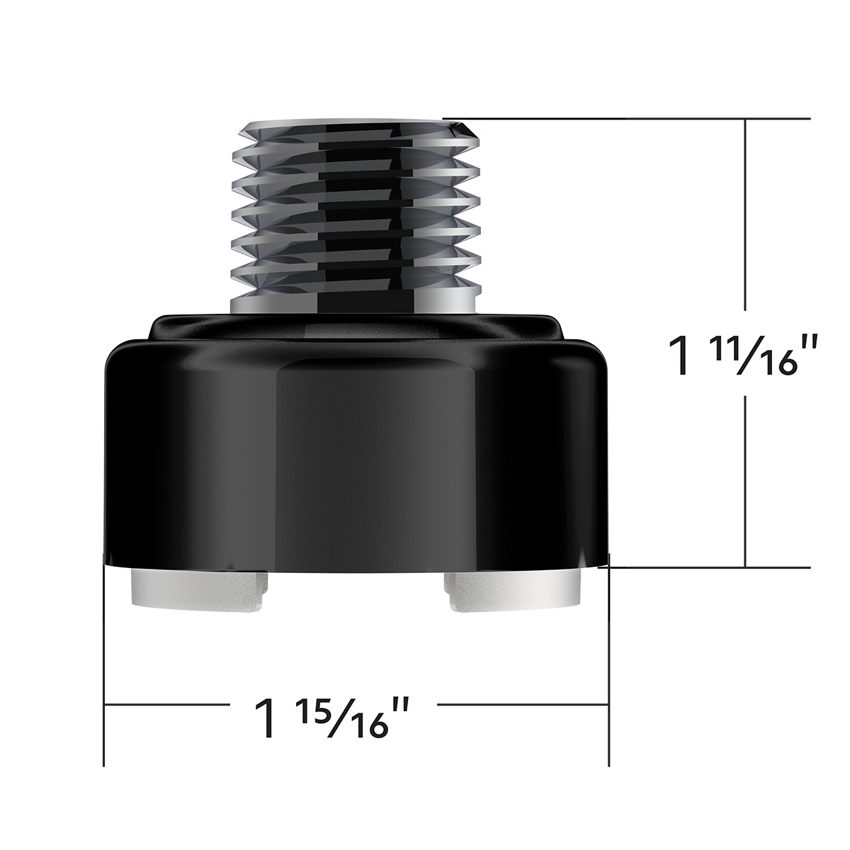 M30X3.5 Thread-On Shift Knob Mounting Adapter For Eaton Fuller Style 9/10 Shifter- Candy Black - Thumbnail 5