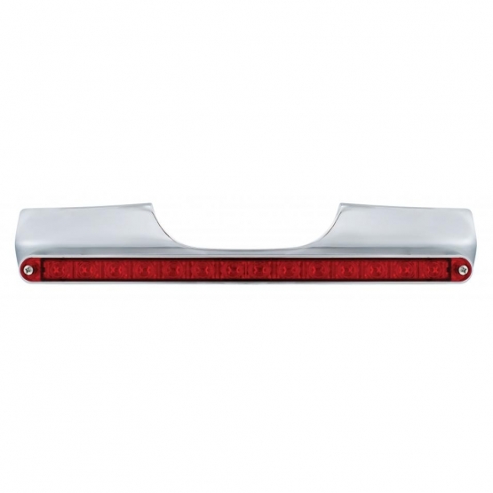 Motorcycle Rear Signal Light Bar With 14 LED 12" Light Bar - Red LED/Red Lens - Thumbnail 2