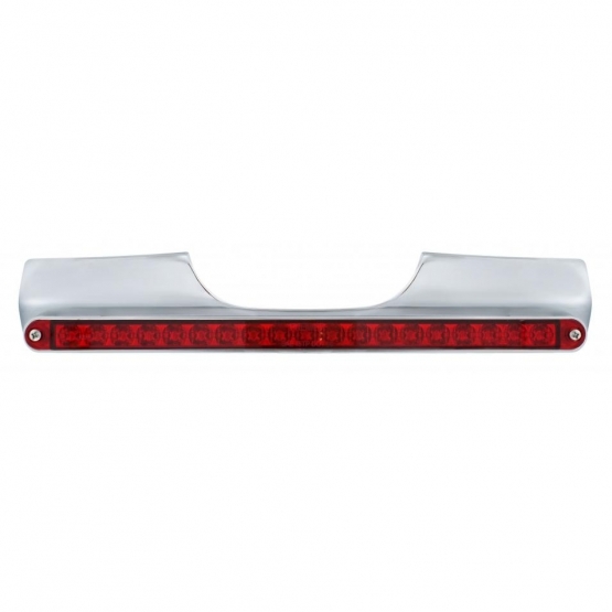 Motorcycle Rear Signal Light Bar With 19 LED 12" Light Bar - Red LED/Red Lens