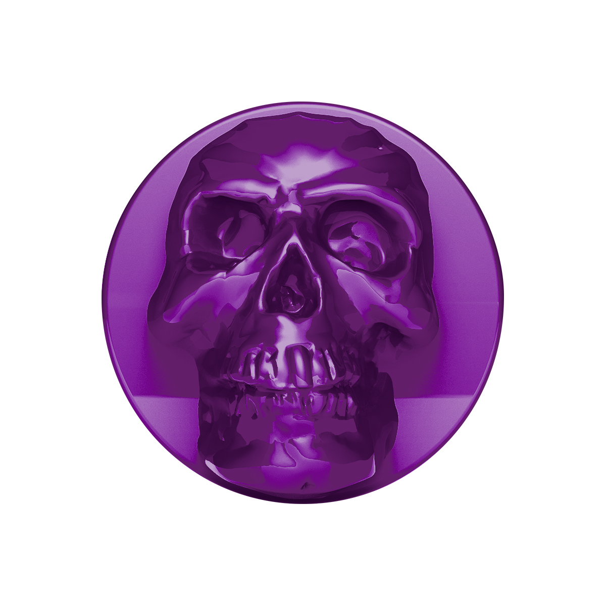 Skull Air Valve Knob - Candy Purple - Thumbnail 2