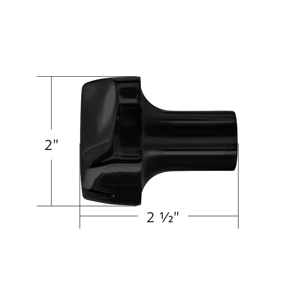 Ace Of Spades Air Valve Knob - Candy Black With Matte Black Inlay - Thumbnail 4