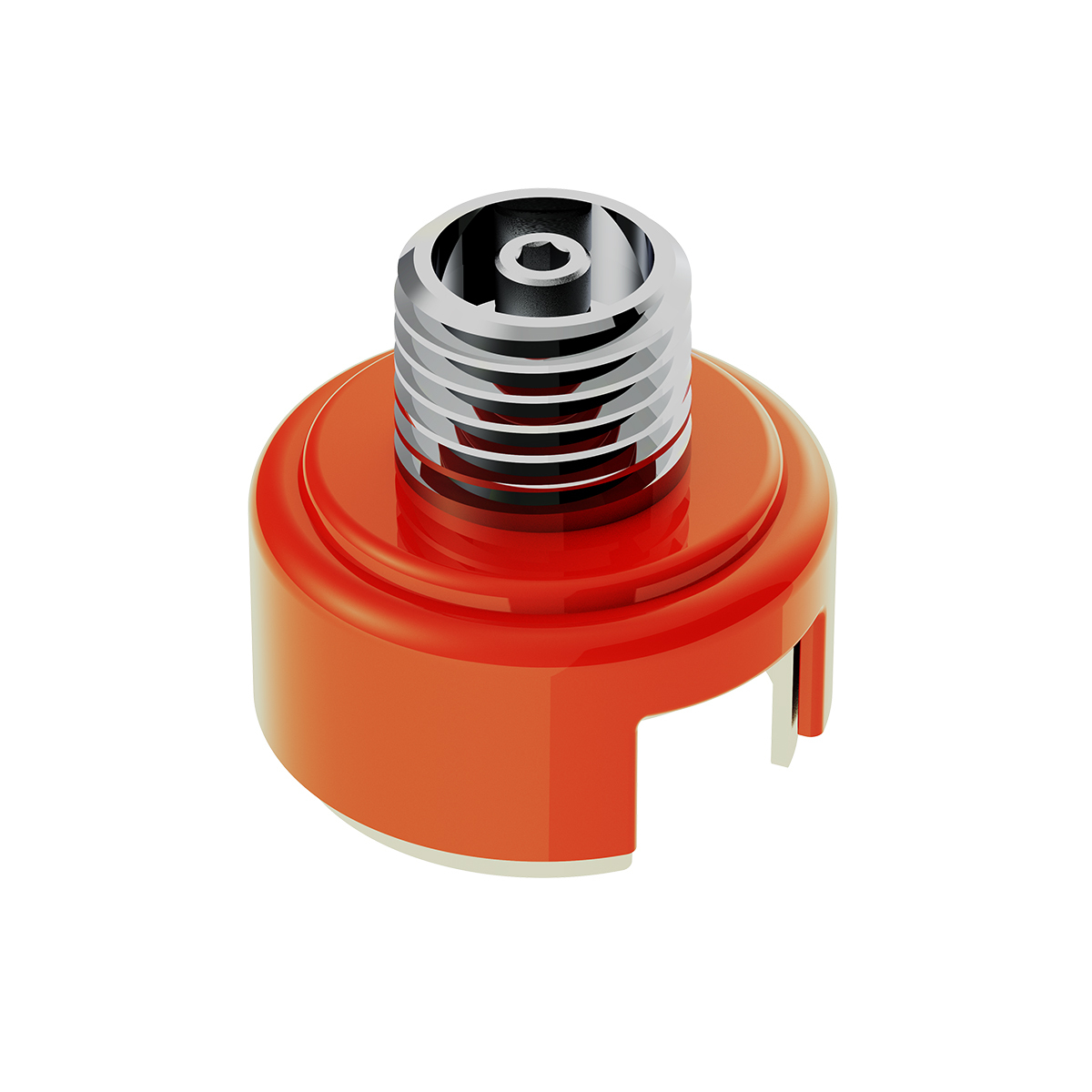 M30X3.5 Thread-On Shift Knob Mounting Adapter For Eaton Fuller Style 13/15/18 Shifter - Cadmium Orange - Thumbnail 5