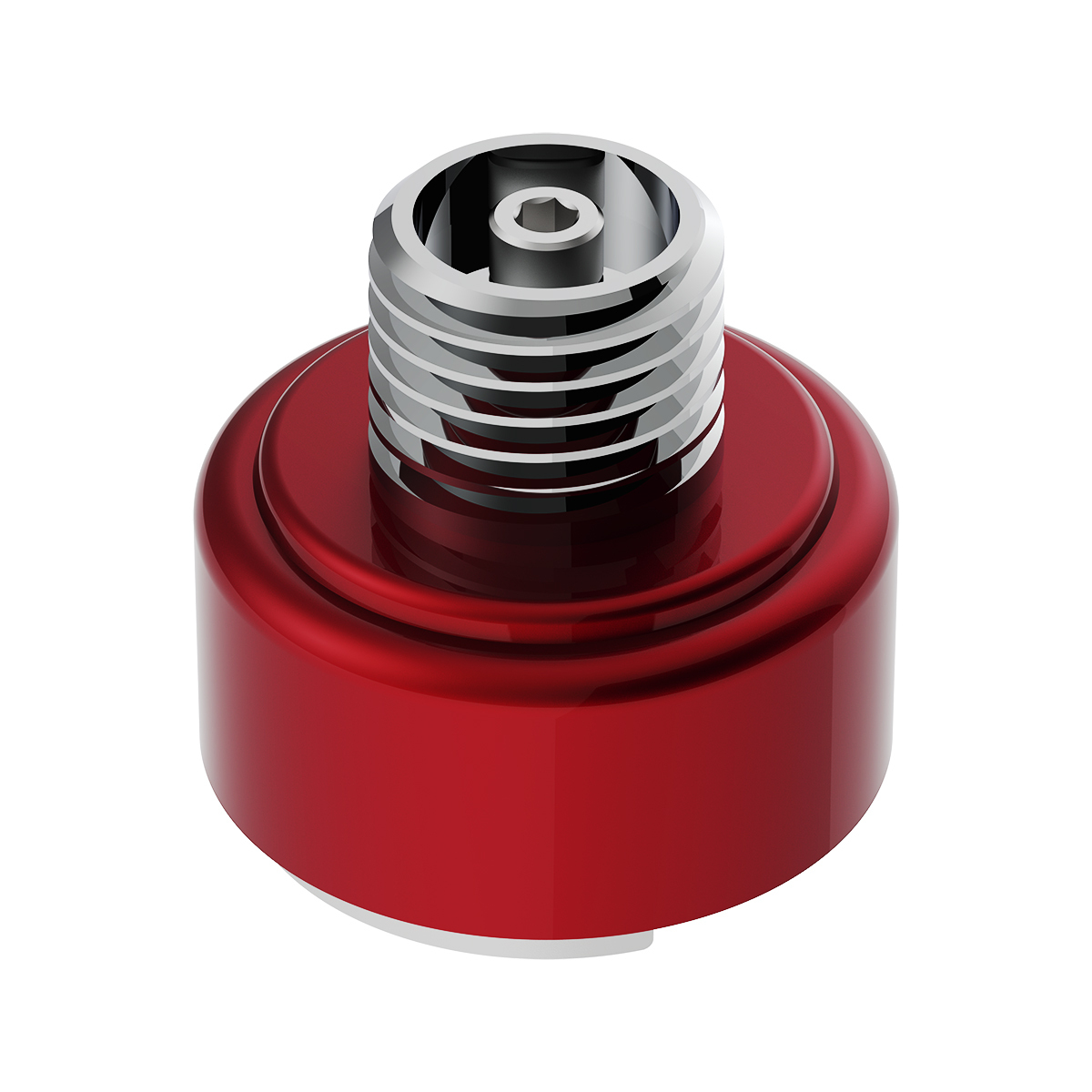 M30X3.5 Thread-On Shift Knob Mounting Adapter For Eaton Fuller Style 9/10 Shifter - Candy Red - Thumbnail 6