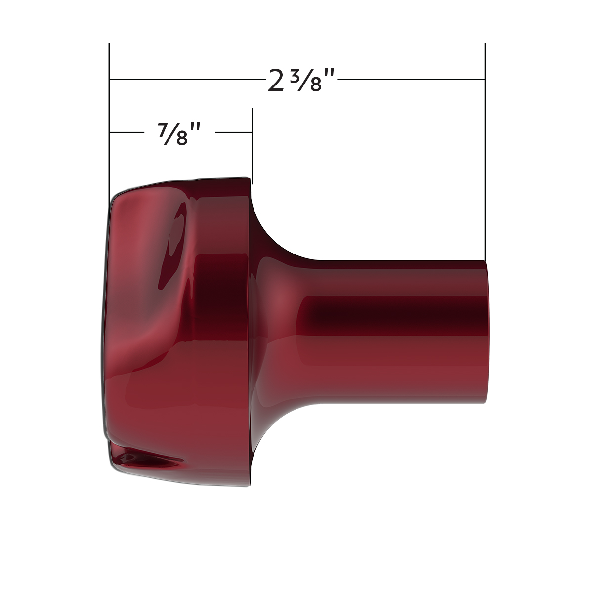 Ace Of Spades Air Valve Knob - Candy Red With Gloss Black Inlay - Thumbnail 6