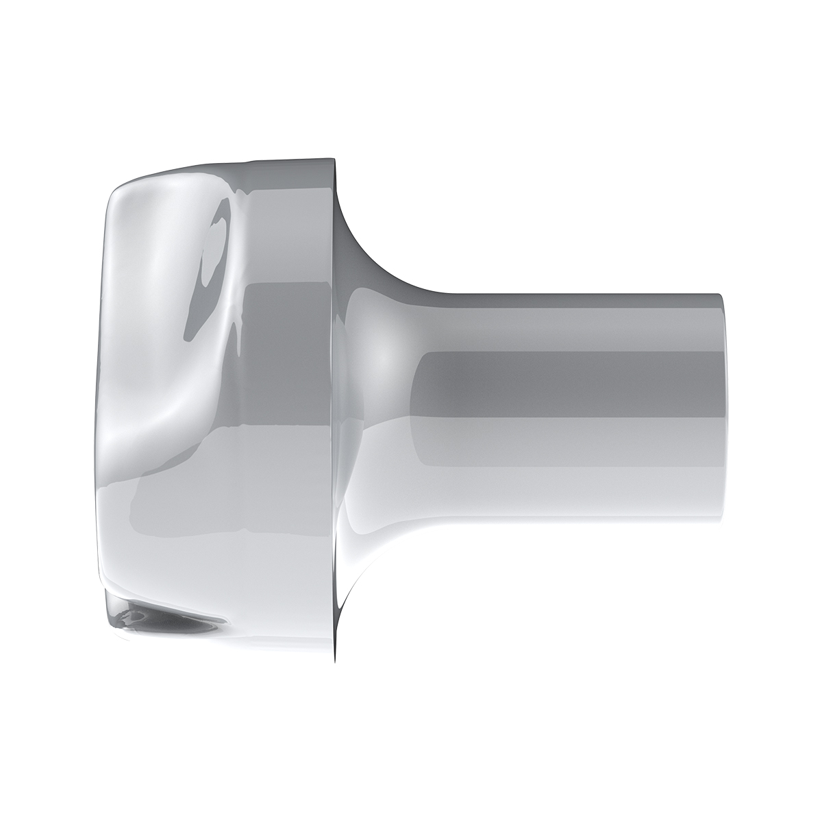 Ace Of Spades Air Valve Knob - Liquid Silver With Gloss Red Inlay - Thumbnail 3