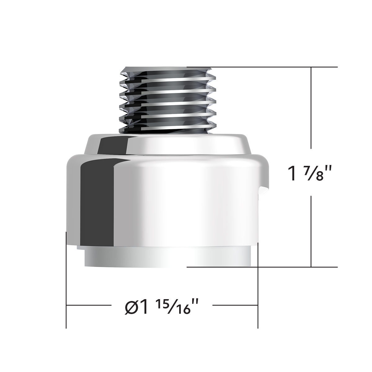 M30X3.5 Thread-On Gearshift Adapter W/LED Mount For Eaton-Fuller 13/15/18 Speed-Pearl White - Thumbnail 4