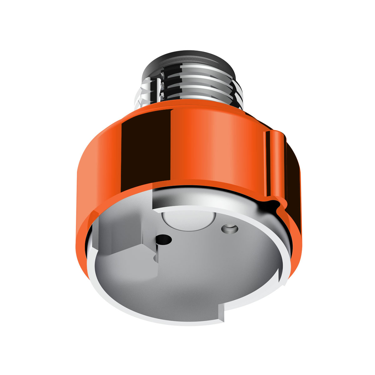 M30X3.5 Thread-On Gearshift Adapter W/LED Mount For Eaton-Fuller 9/10 Speed -Cadmium Orange - Thumbnail 3