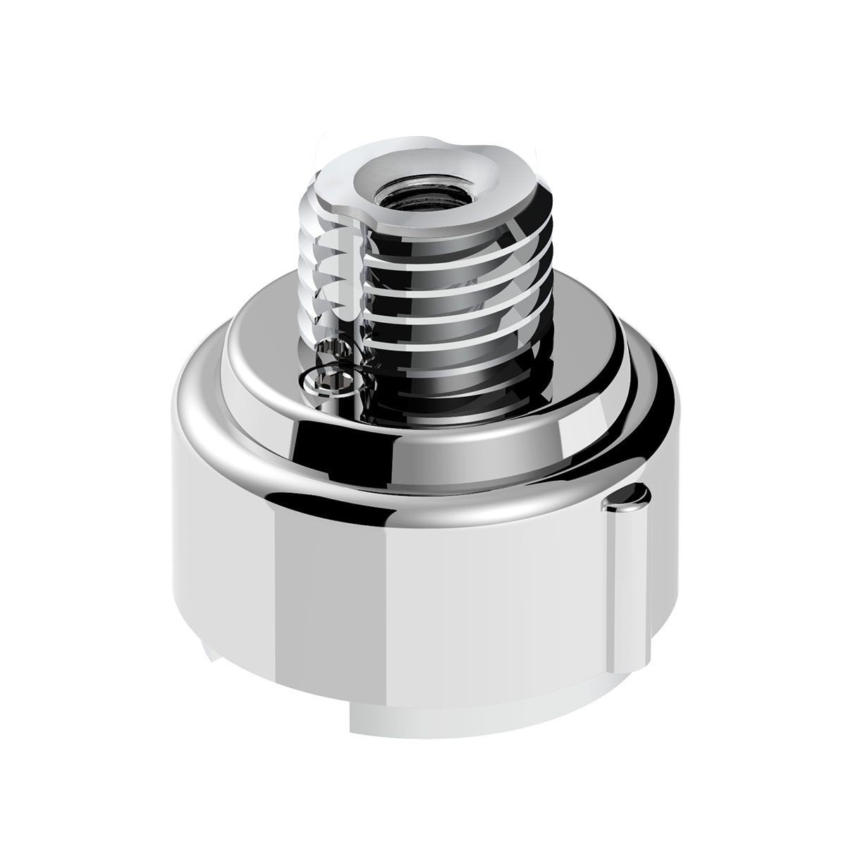 M30X3.5 Thread-On Gearshift Adapter W/LED Mount For Eaton-Fuller 9/10 Speed -Liquid Silver