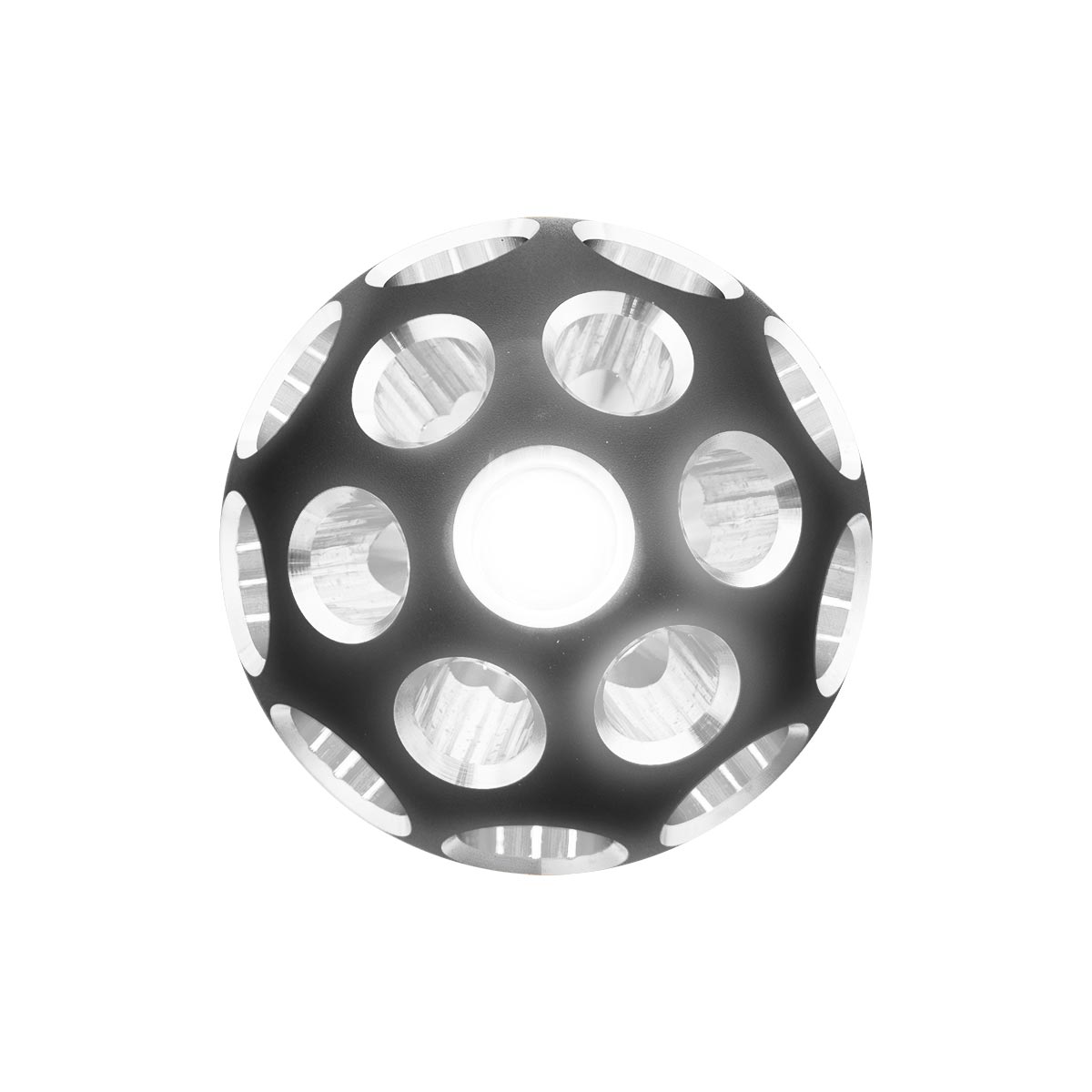 Thread-On Matte Black Phoenix Style Ball Gearshift Knob With LED 9/10 Speed Adapter-White LED - Thumbnail 5