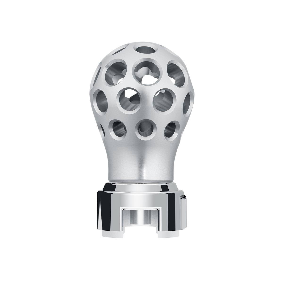 Thread-On Annodized Phoenix Style Ball Gearshift Knob With LED 13/15/18 Speed Adapter-Blue LED - Thumbnail 2