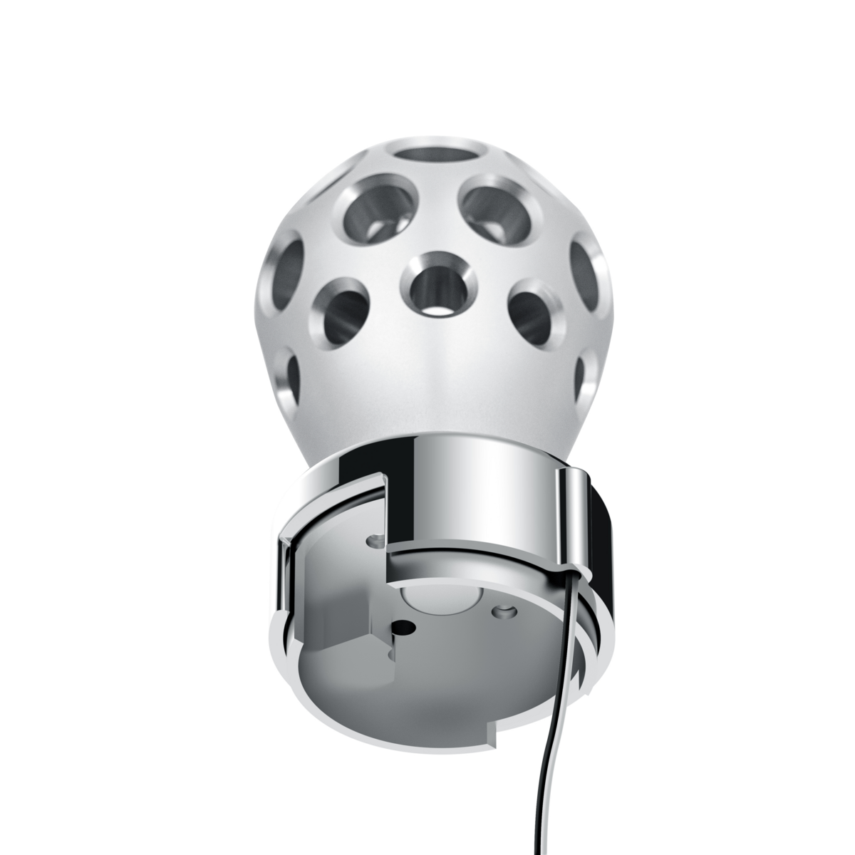 Thread-On Annodized Phoenix Style Ball Gearshift Knob With LED 13/15/18 Speed Adapter-Red LED - Thumbnail 6