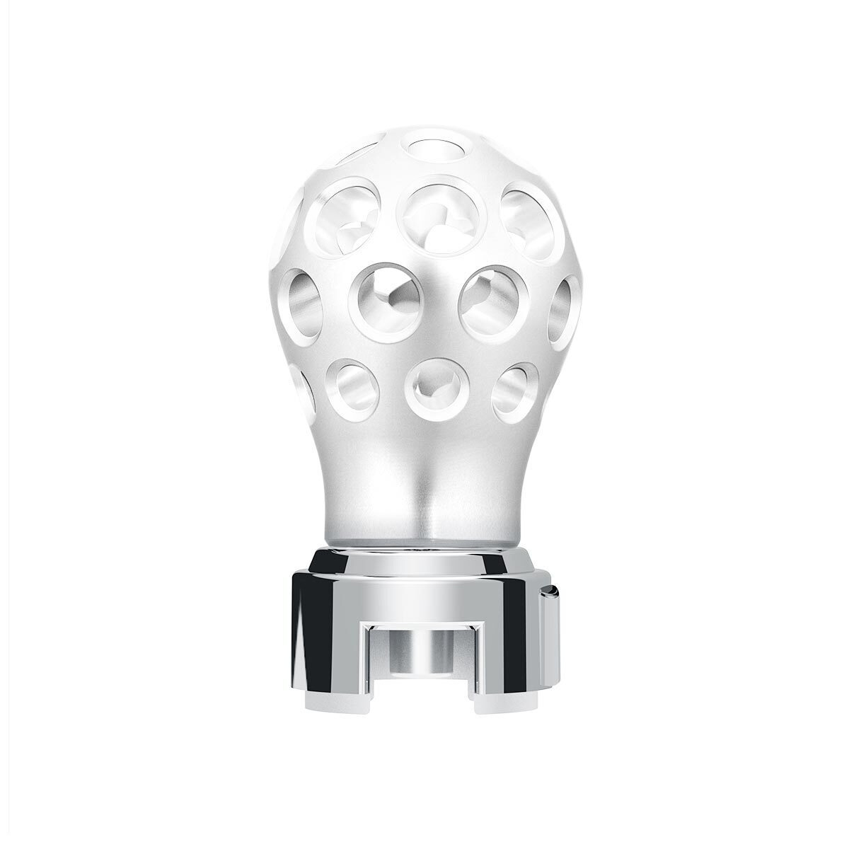 Thread-On Annodized Phoenix Style Ball Gearshift Knob With LED 13/15/18 Speed Adapter-White LED - Thumbnail 8