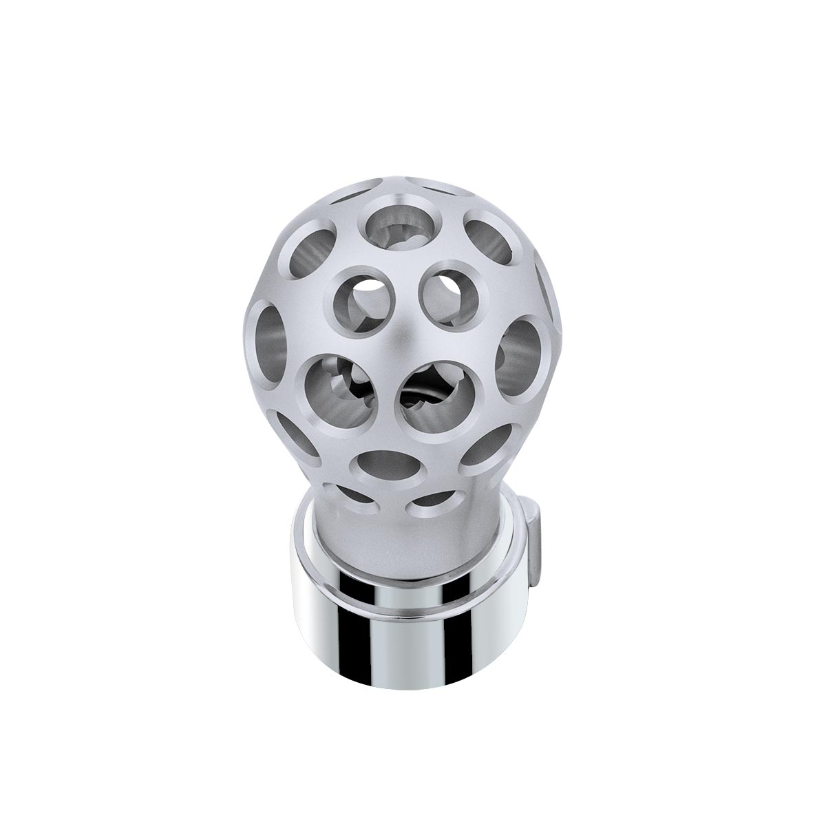 Thread-On Annodized Phoenix Style Ball Gearshift Knob With LED 9/10 Speed Adapter-Amber LED - Thumbnail 4