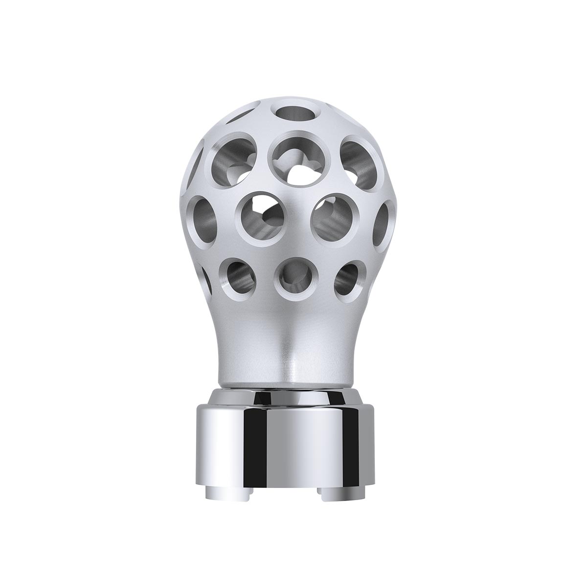 Thread-On Annodized Phoenix Style Ball Gearshift Knob With LED 9/10 Speed Adapter-White LED - Thumbnail 2