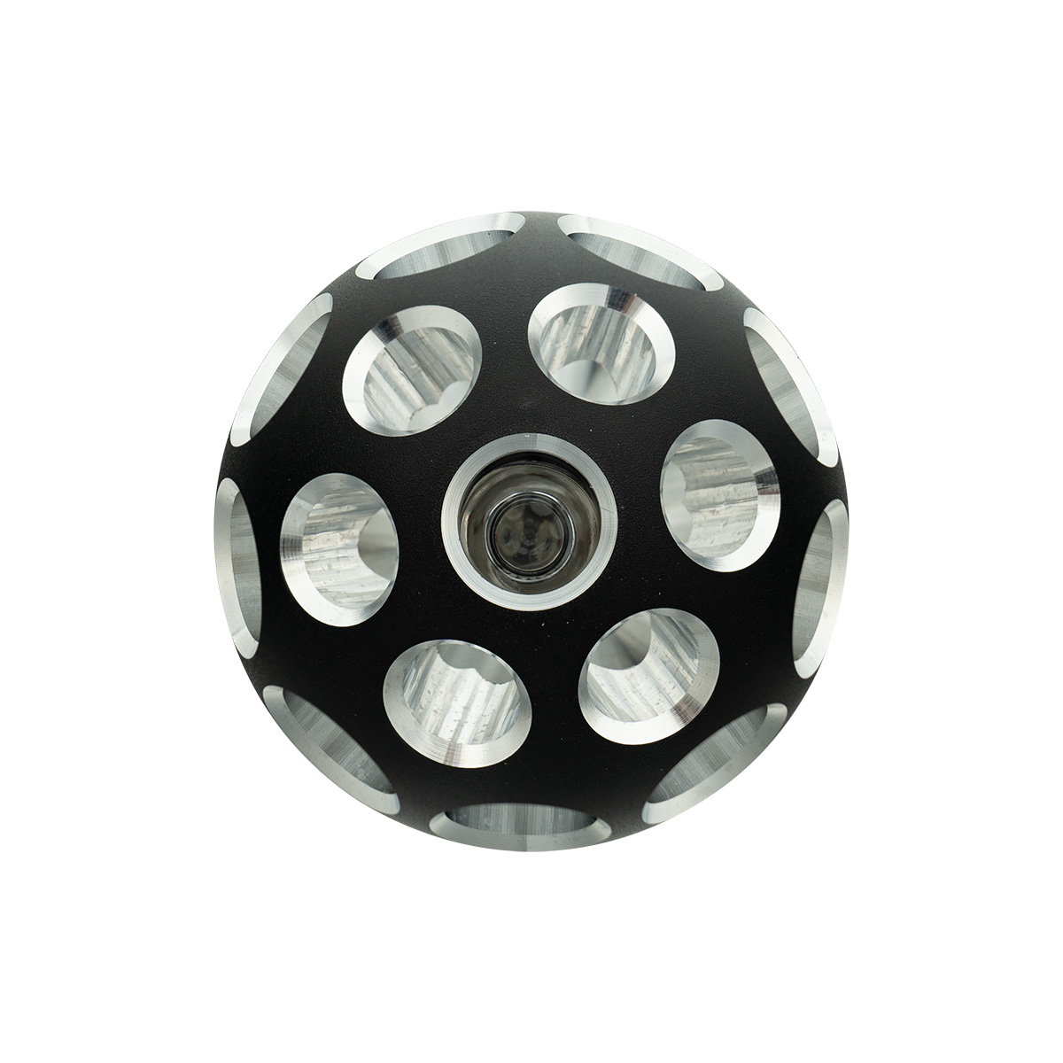 Thread-On Matte Black Phoenix Style Ball Gearshift Knob With LED 9/10 Speed Adapter-Purple LED - Thumbnail 6