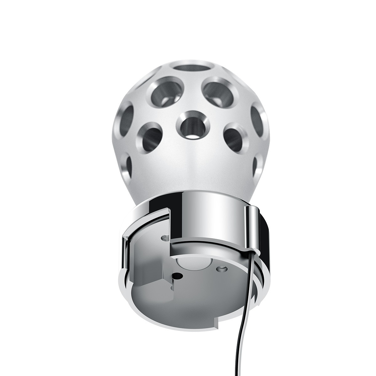 Thread-On Annodized Phoenix Style Ball Gearshift Knob With LED 13/15/18 Speed Adapter-Purple LED - Thumbnail 7