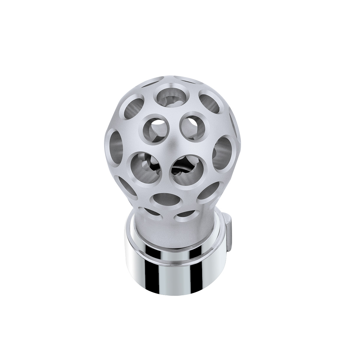 Thread-On Annodized Phoenix Style Ball Gearshift Knob With LED 9/10 Speed Adapter-Green LED - Thumbnail 4