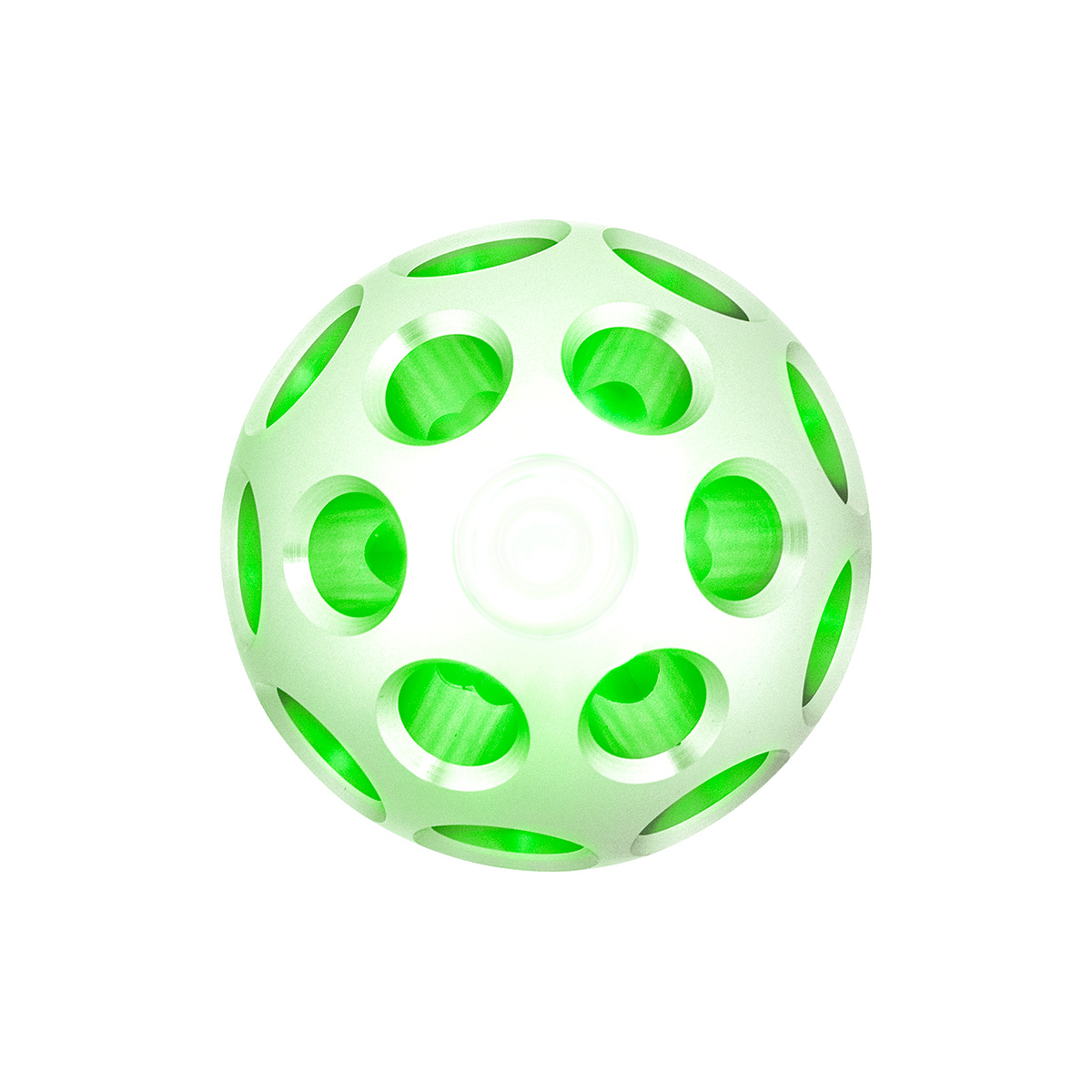 Thread-On Annodized Phoenix Style Ball Gearshift Knob With LED 9/10 Speed Adapter-Green LED - Thumbnail 5