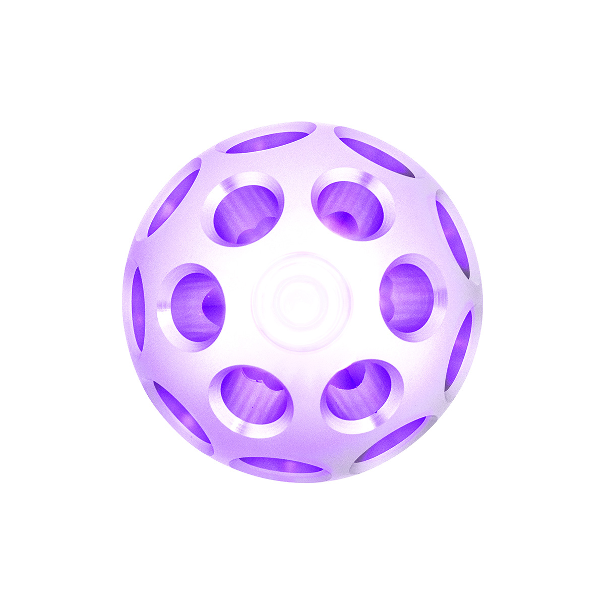 Thread-On Annodized Phoenix Style Ball Gearshift Knob With LED 9/10 Speed Adapter-Purple LED - Thumbnail 5