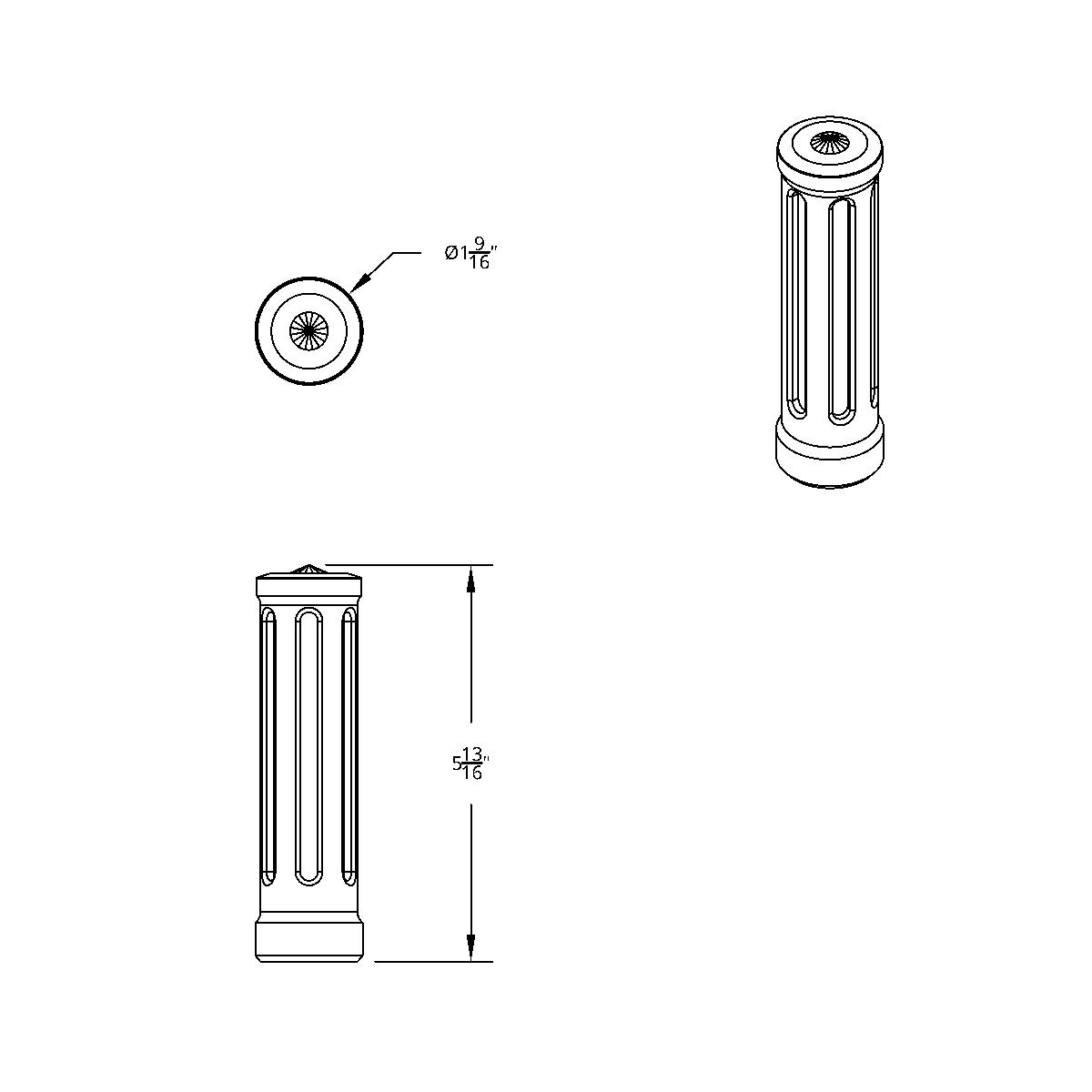 M30X3.5 Thread-On Sonoma Style Gearshift Knob-Amber Crystal/Chrome - Thumbnail 5