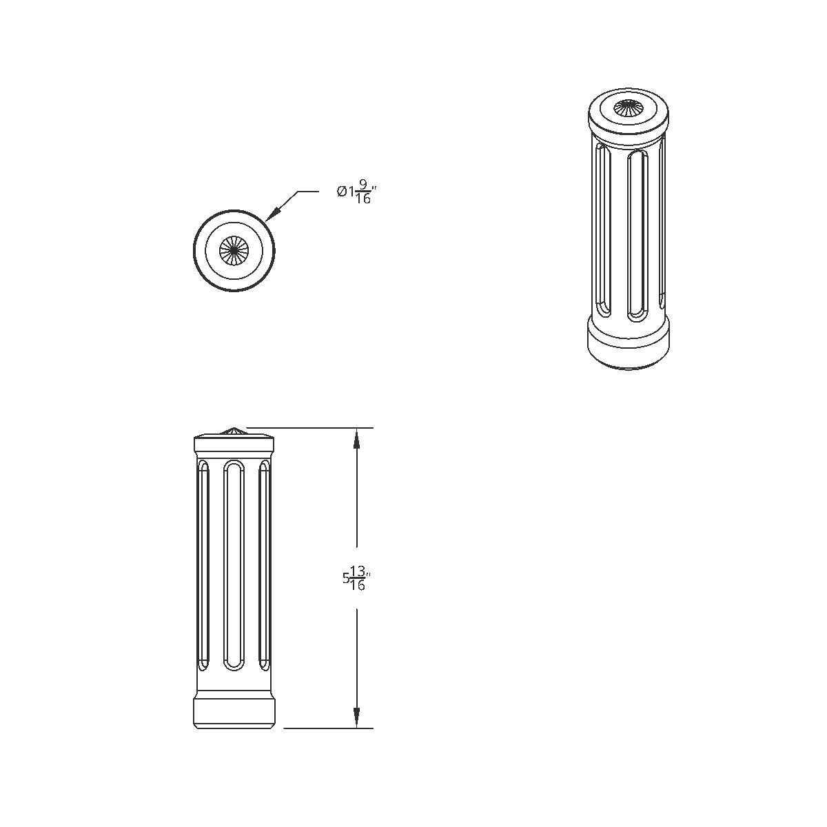 M30X3.5 Thread-On Sonoma Style Gearshift Knob-Purple Crystal/Chrome - Thumbnail 5
