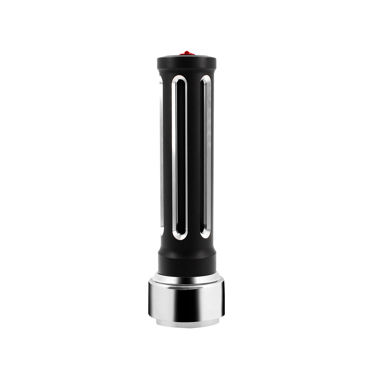 Thread-On Matte Black Sonoma Style Gearshift Knob With LED 9/10 Speed Adapter-Red Crystal/Red LED - Thumbnail 6