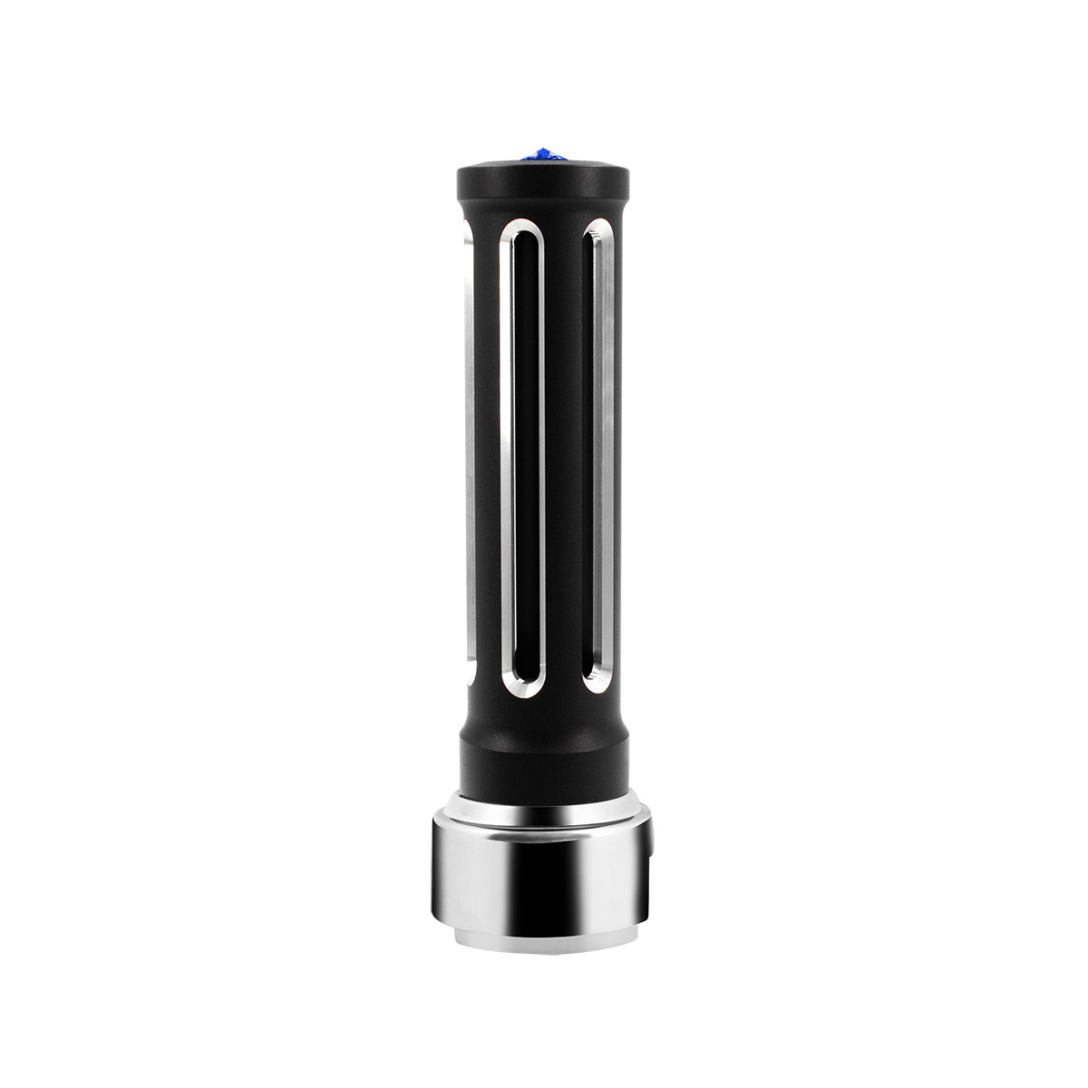 Thread-On Matte Black Sonoma Style Gearshift Knob With LED 13/15/18 Speed Adapter-Blue Crystal/Blue LED - Thumbnail 6
