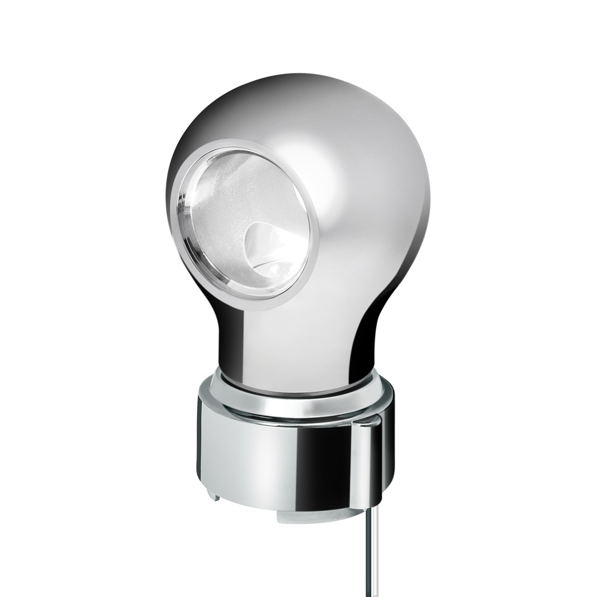 Thread-On Chrome Charlotte Style Gearshift Knob With LED 9/10 Speed Adapter-White LED - Thumbnail 9