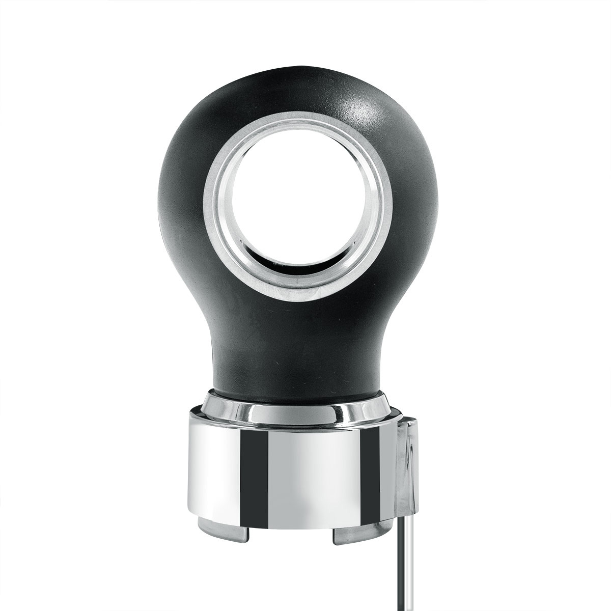 Thread-On Matte Black Charlotte Style Gearshift Knob With LED 9/10 Speed Adapter-Blue LED - Thumbnail 4