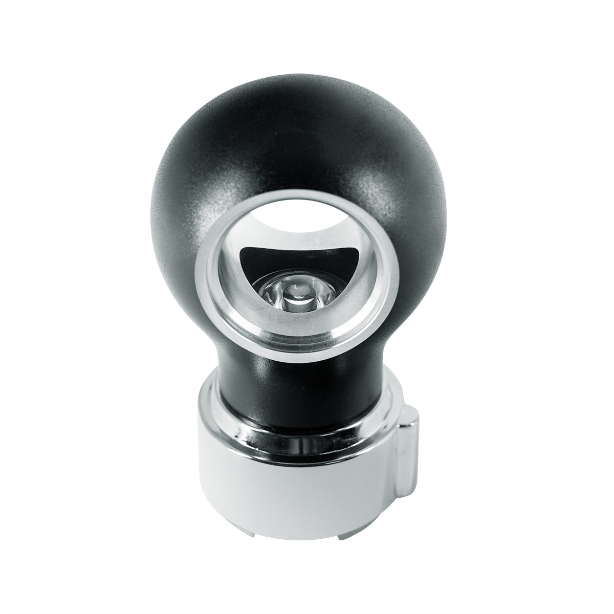 Thread-On Matte Black Charlotte Style Gearshift Knob With LED 9/10 Speed Adapter-Blue LED - Thumbnail 6