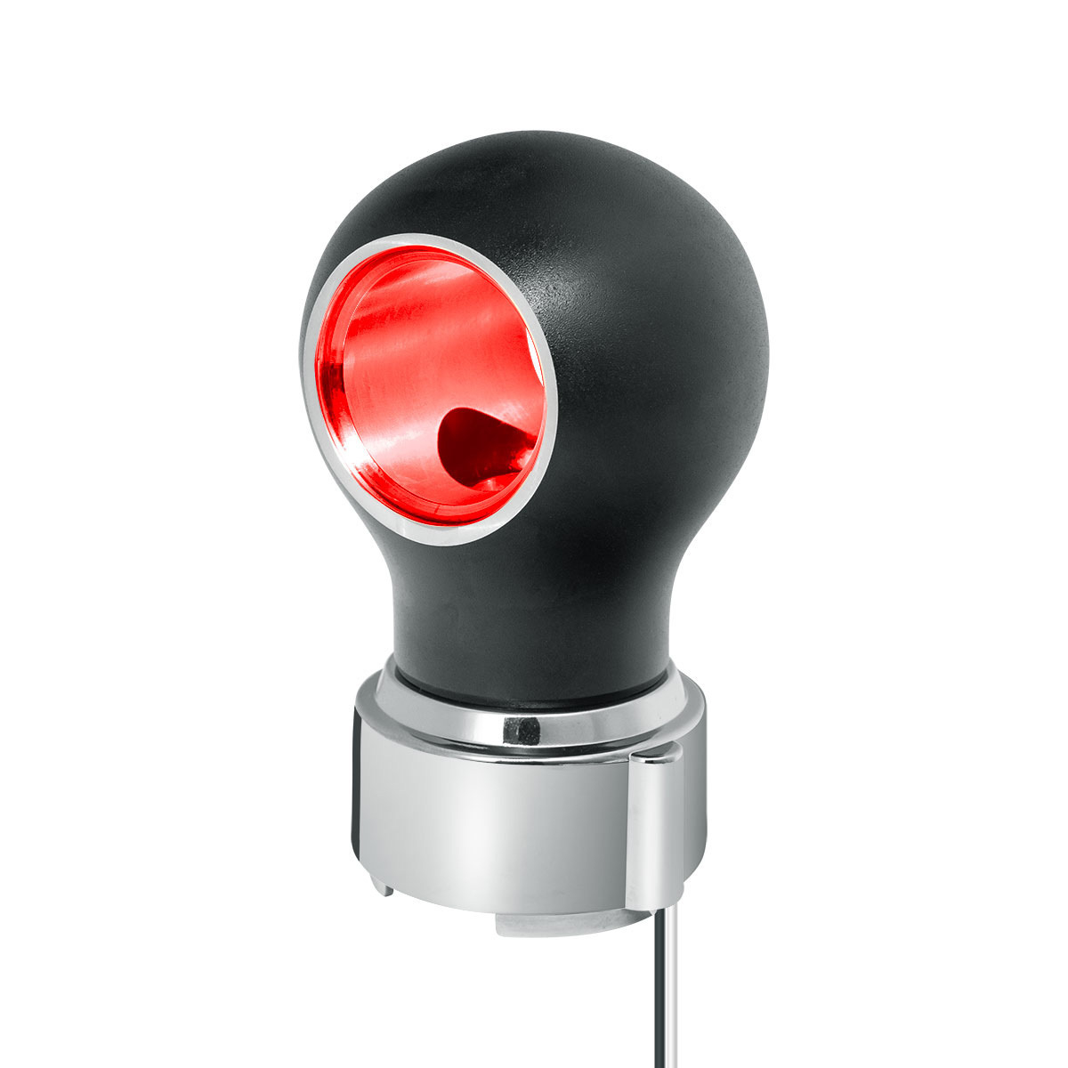 Thread-On Matte Black Charlotte Style Gearshift Knob With LED 9/10 Speed Adapter-Red LED - Thumbnail 9