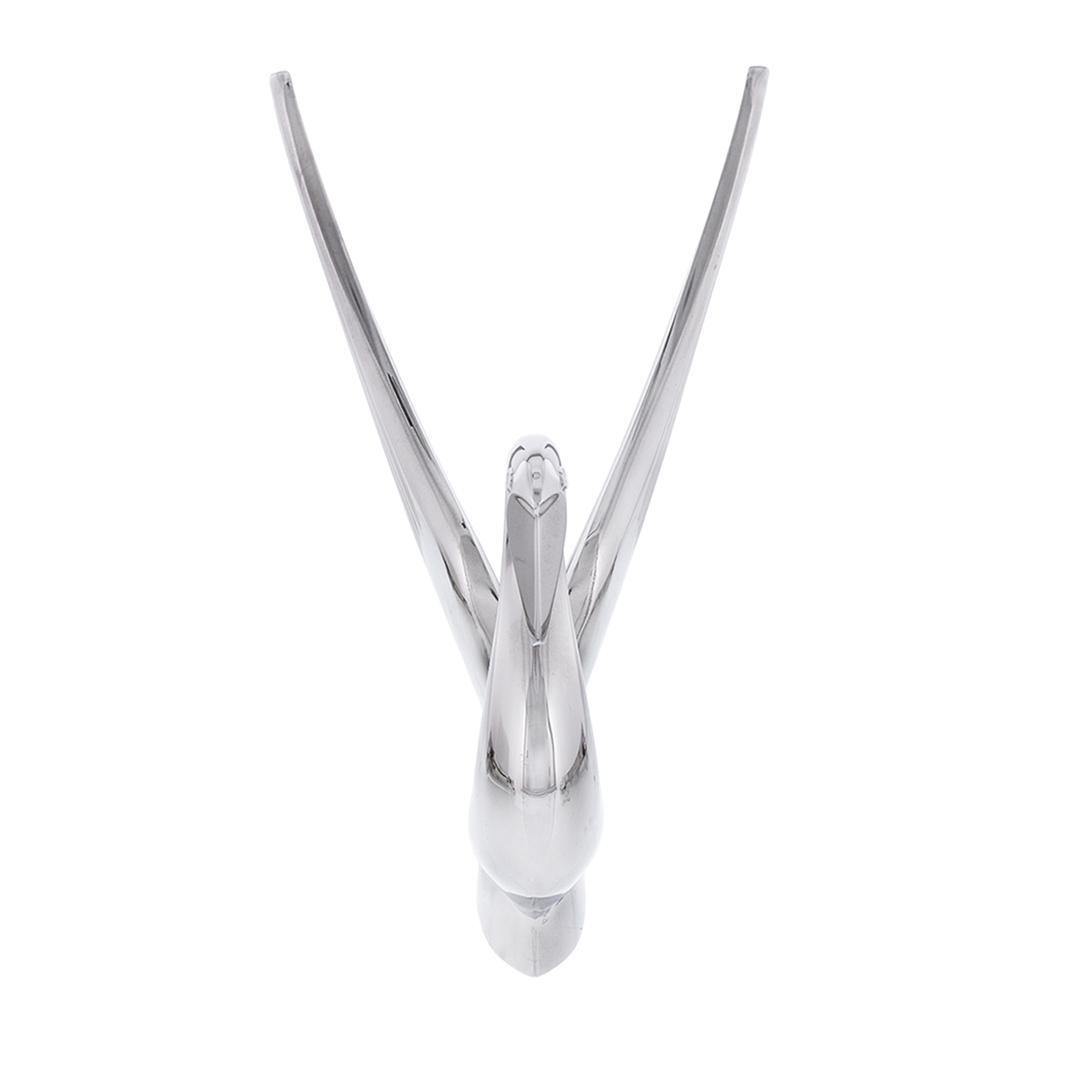 Die-Cast Swan Hood Ornament - Chrome