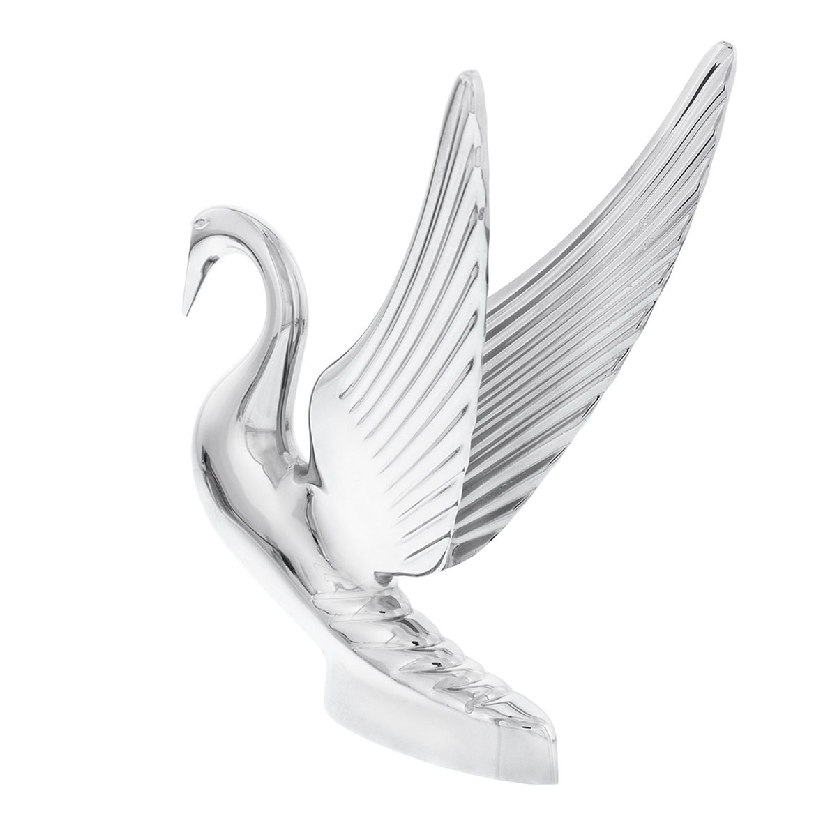 Die-Cast Swan Hood Ornament - Chrome - Thumbnail 2