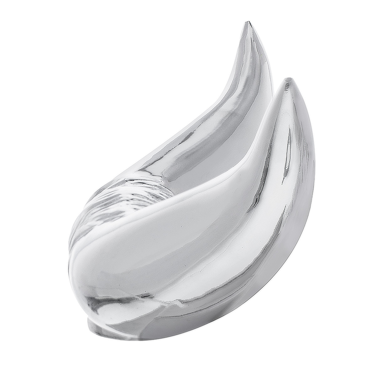 Die-Cast Bull Horn Hood Ornament - Chrome - Thumbnail 3