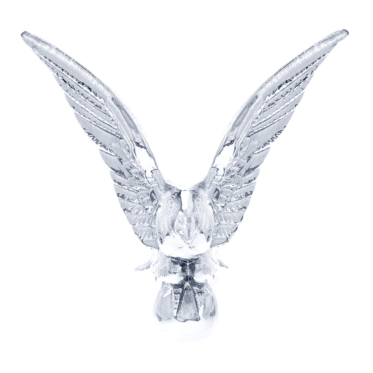 Die-Cast American Eagle Hood Ornament - Chrome - Thumbnail 2