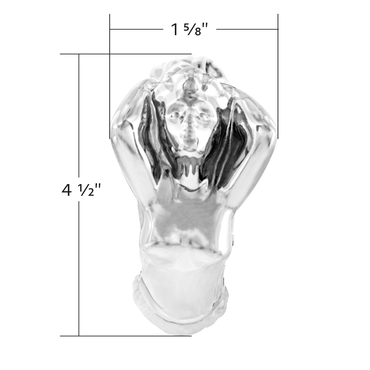 Die-Cast Flying Goddess Hood Ornament - Chrome - Thumbnail 7