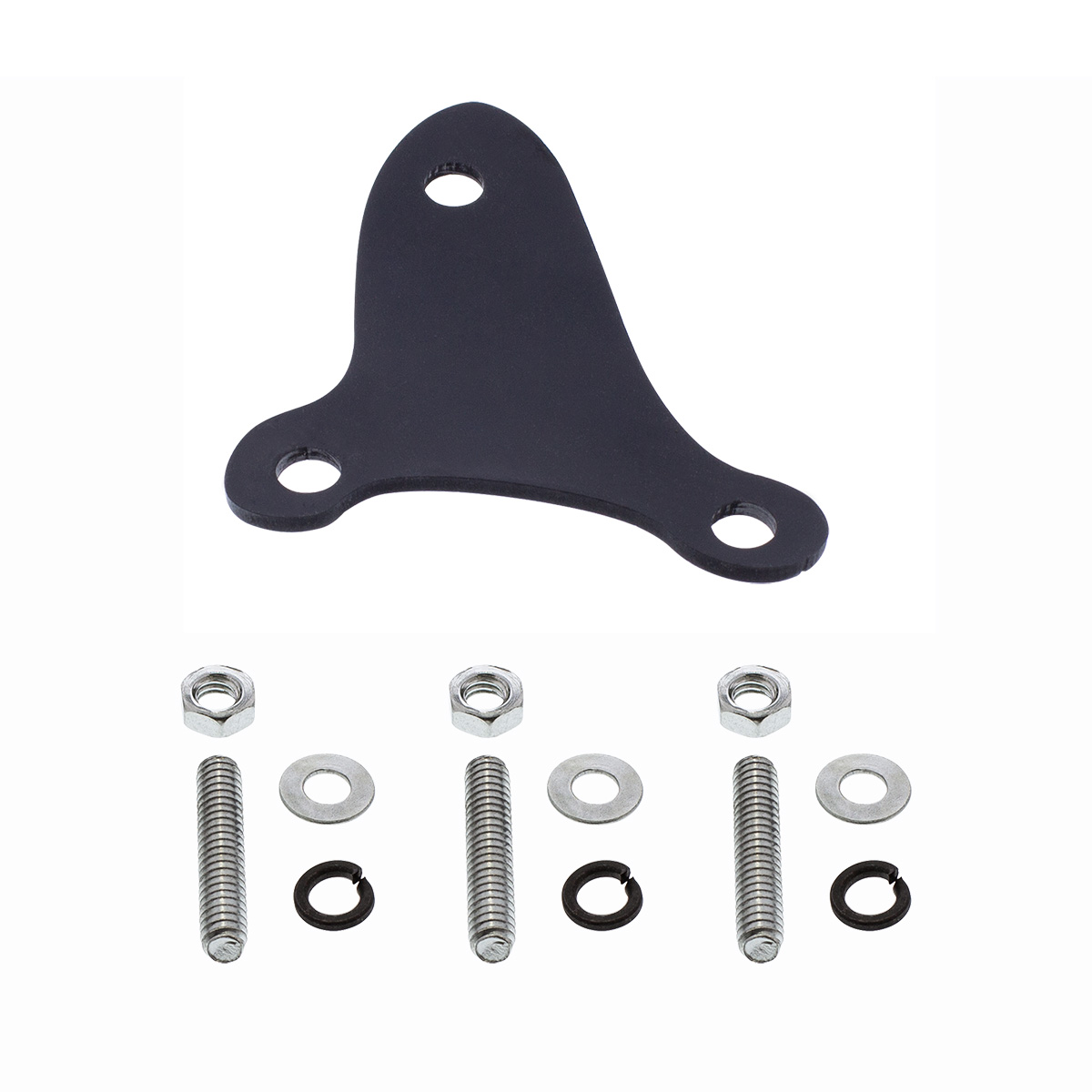 Die-Cast Fighting Stallion Hood Ornament - Matte Black - Thumbnail 4