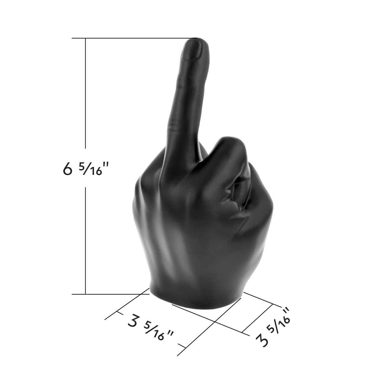 Finger Hood Ornament-Matte Black - Thumbnail 16