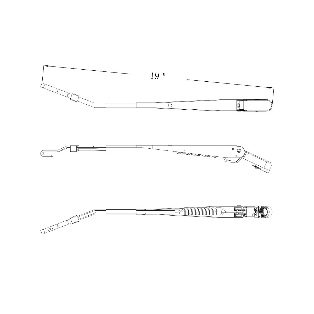 Wiper Arm Assembly For Kenworth T800 (2006-2012) & T660 (2008-2012)-Passenger - Thumbnail 7