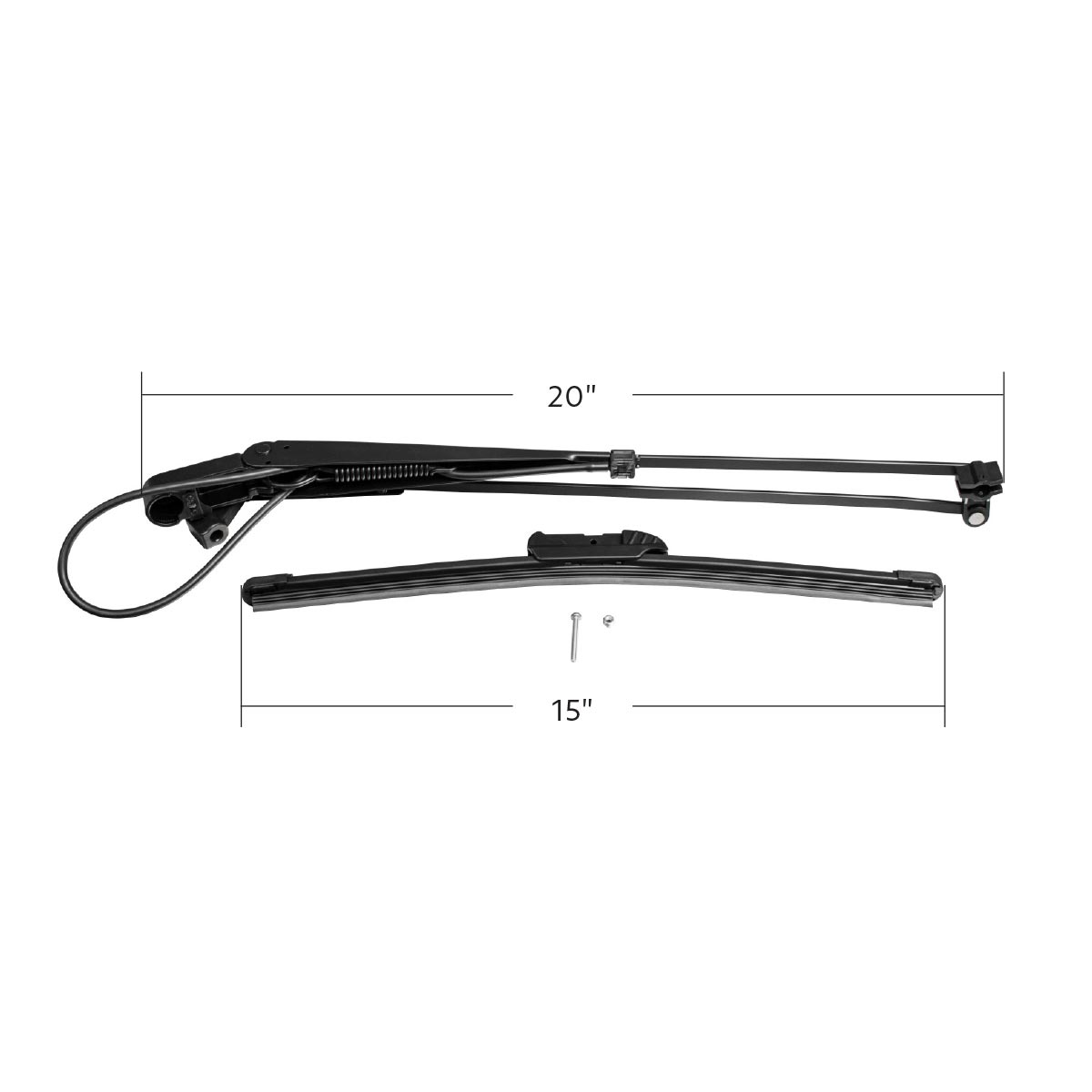 Wiper Arm Assembly With Wiper Blade For 2007-2020 Kenworth W900-Driver - Thumbnail 10