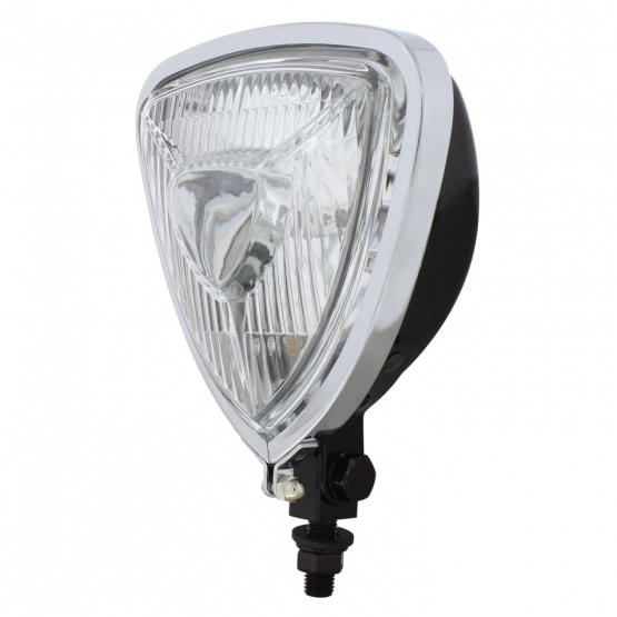 Triangle Headlight With Black Housing & Flat Back - Thumbnail 3
