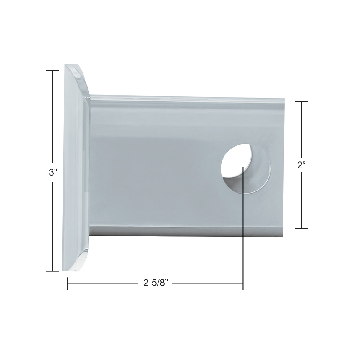 Chrome Plastic Hitch Cover For 2" X 2" Trailer Hitch Receivers - Thumbnail 5