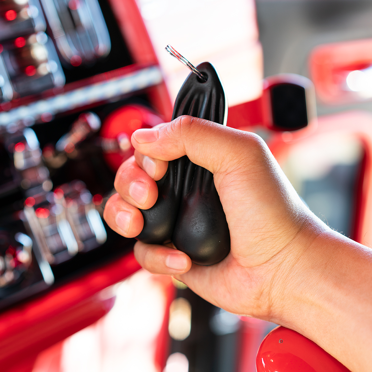 4-1/4" Stress Ballz Novelty Keychain - Black - Thumbnail 4