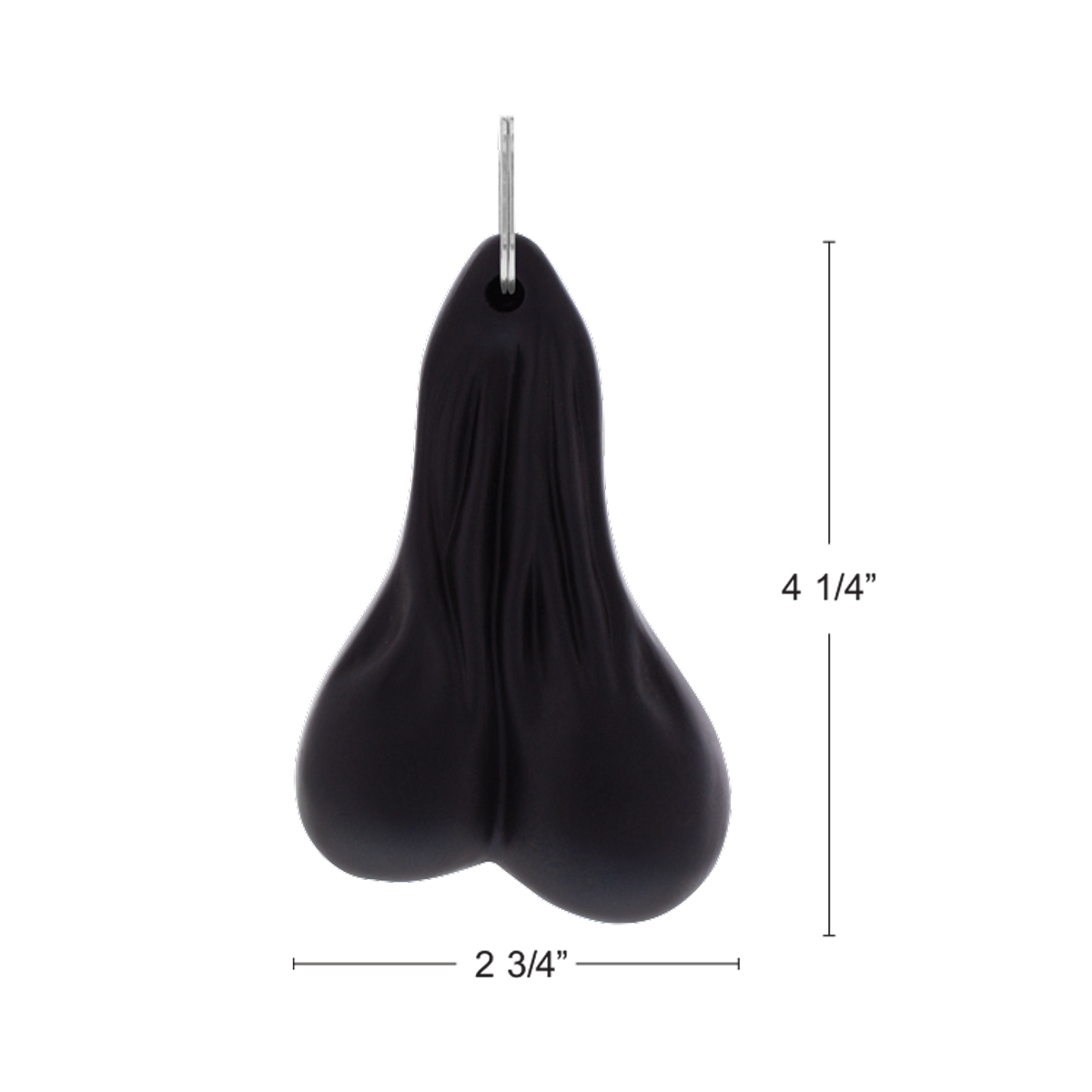 4-1/4" Stress Ballz Novelty Keychain - Black - Thumbnail 5