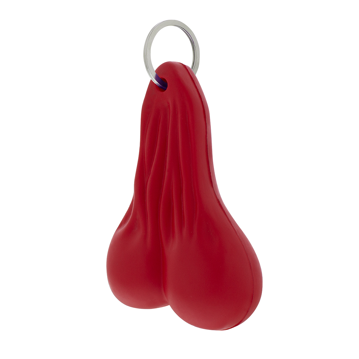 4-1/4" Stress Ballz Novelty Keychain - Red - Thumbnail 2