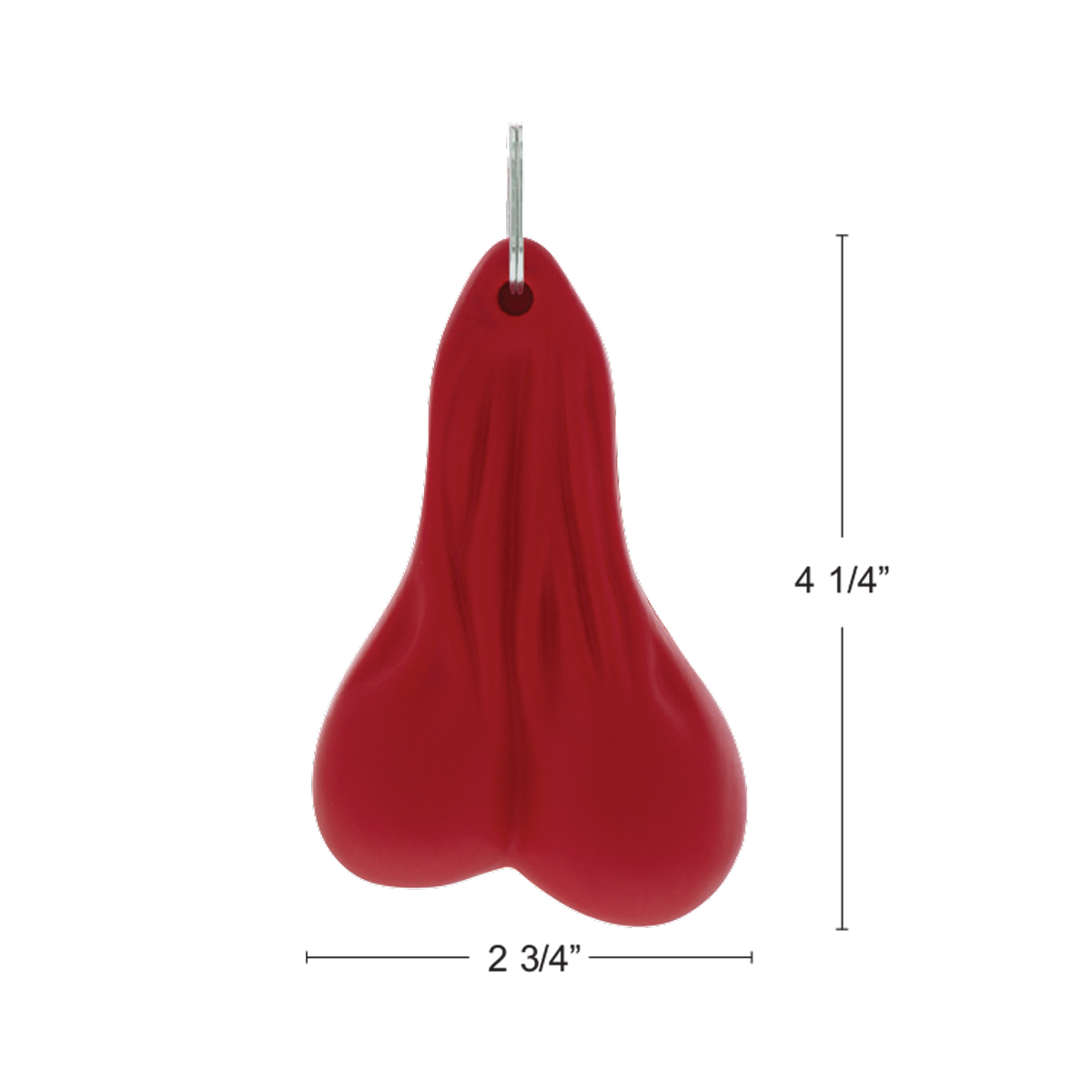 4-1/4" Stress Ballz Novelty Keychain - Red - Thumbnail 5